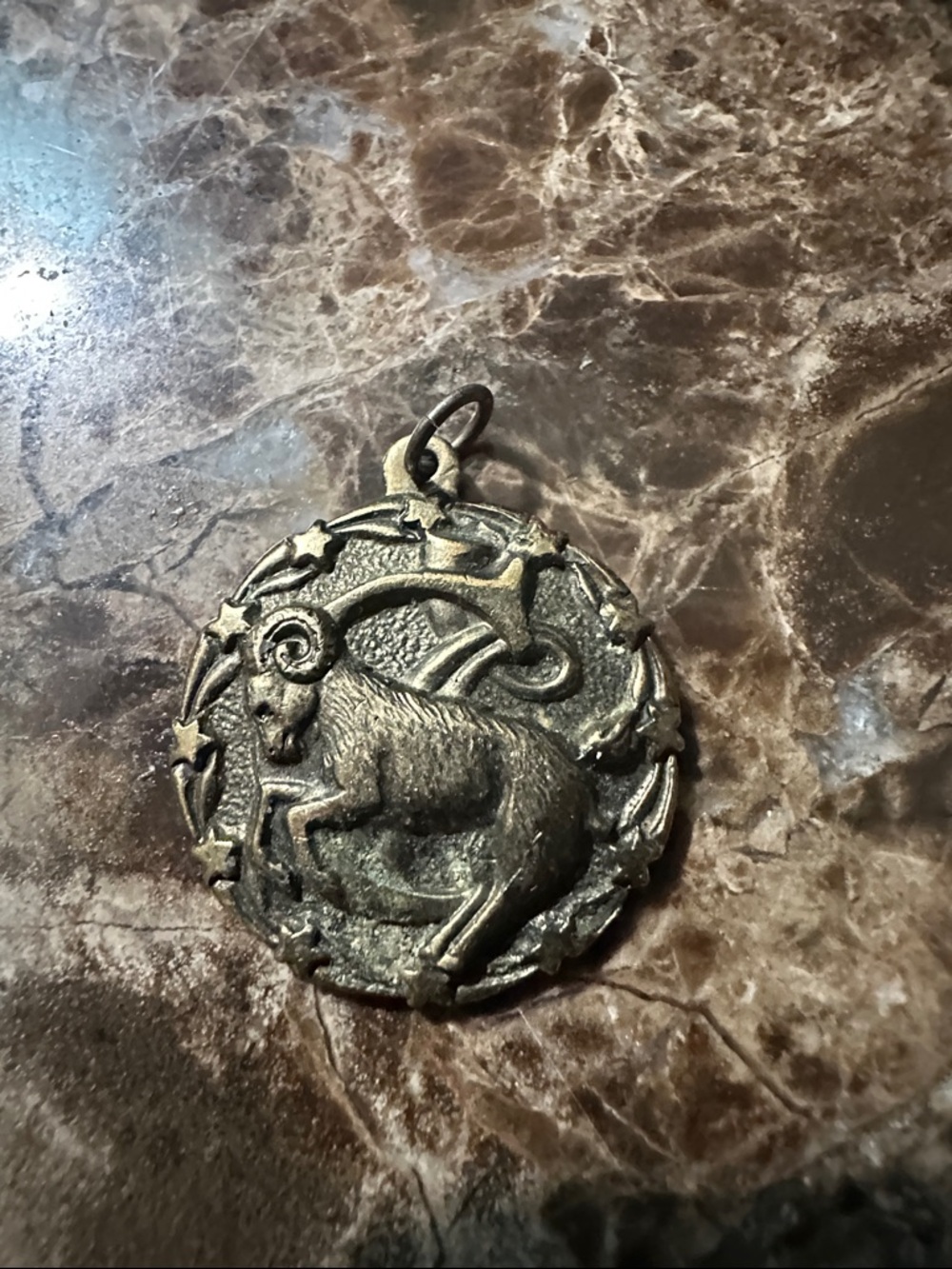 Bronze Tone Capricorn Zodiac Pendant - Unbranded